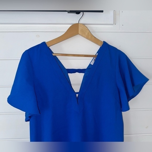 Jack by BB Dakota 0 to 100 Party Dress V-Neck Ruffle Sleeves Flowy Boho Casual M - Picture 5 of 14